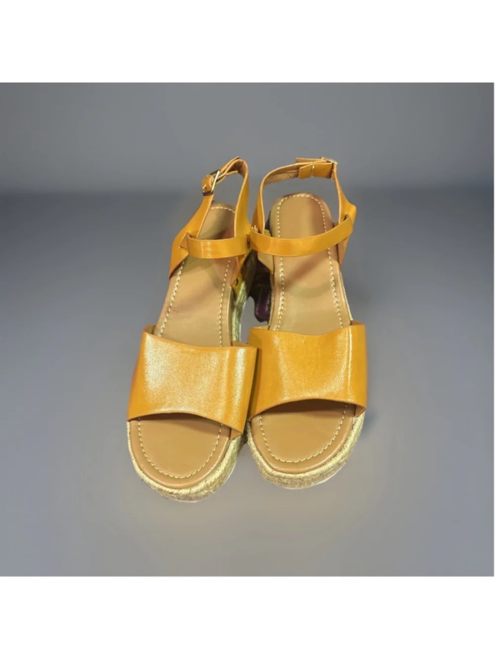 Womens Espadrille Wedge Sandals Peep Toe Ankle Strappy Platform